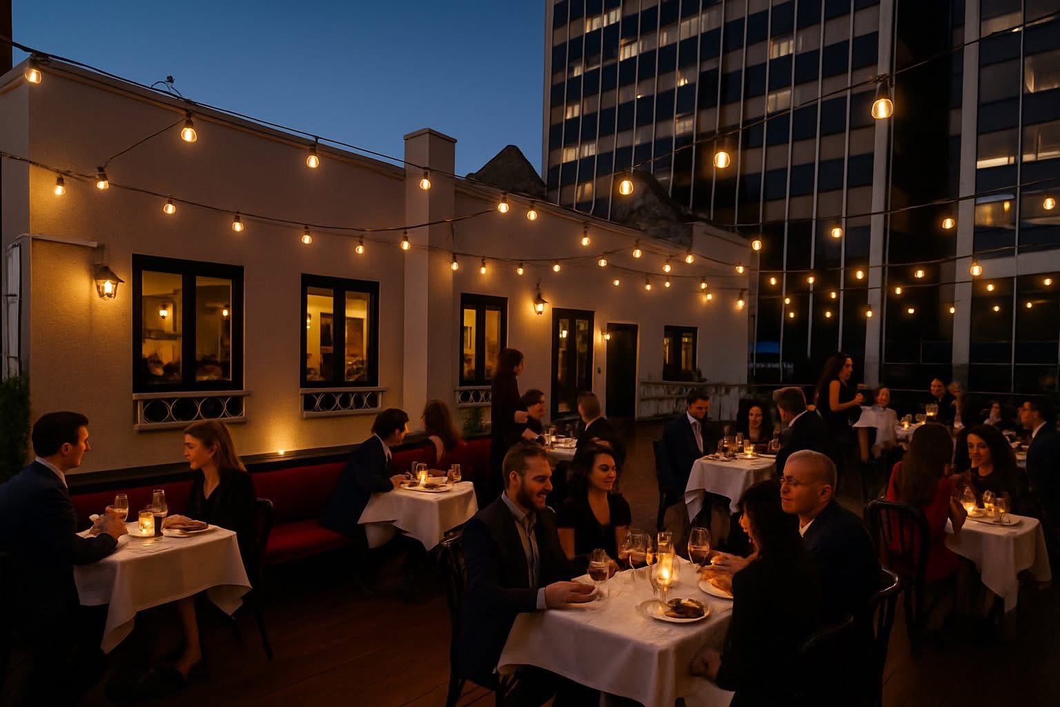 Rooftop wellness and social gathering at Greenhouse Social Club